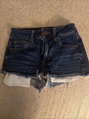 American Eagle Outfitters Indigo Distressed Denim Shorts